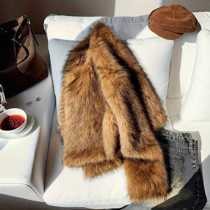 Marayn - Wholesale Jacket - Women's - Luxury Faux Fur Jacket Chic AutumnWinter European Style11