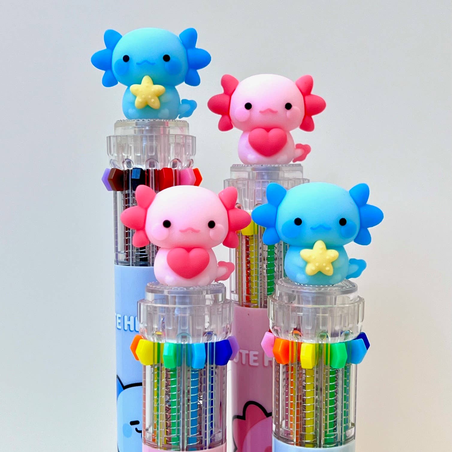 BCmini - Wholesale Pen - 23035 Axolotl 10-Color Retractable Ball Pen-3614