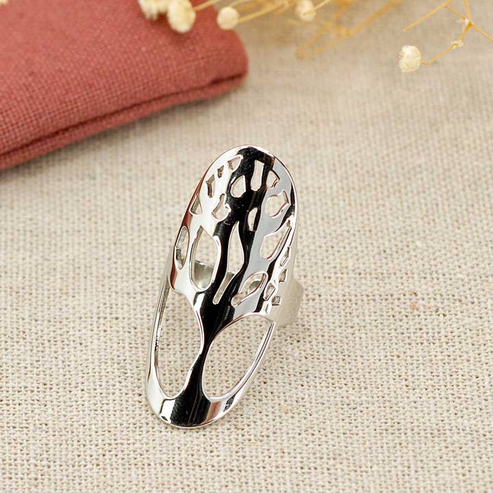 Merveilles du Monde - Wholesale Cocktail/gelegenheidsring - Rvs ring met goud- of zilverkleurige afwerking, verstelbaar2