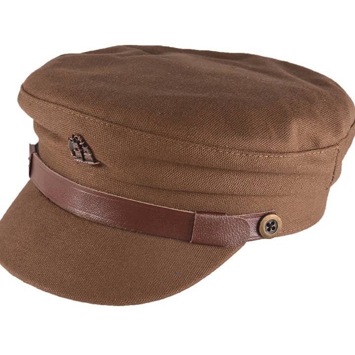 The Sea Cap - Chocolate Canvas for wholesale by Fallen Broken Street