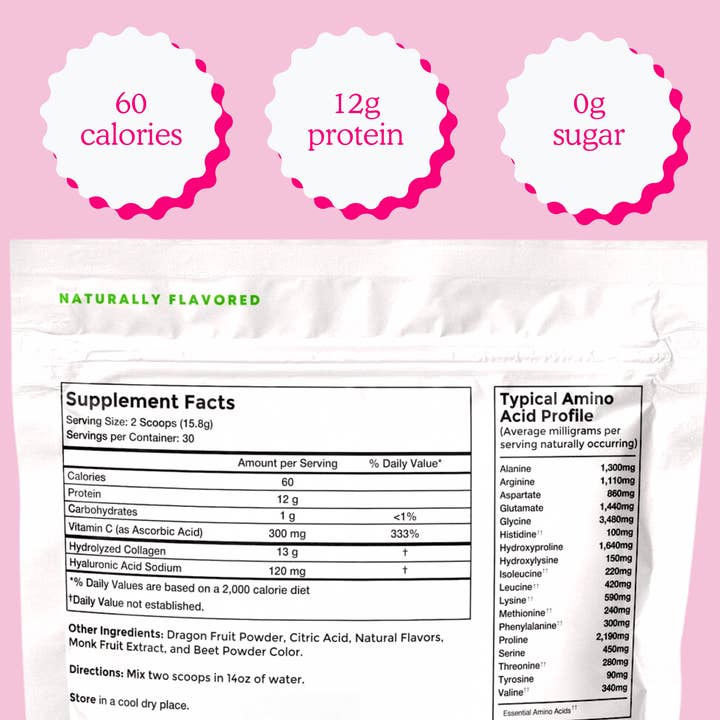 Pinky Collagen - Wholesale Powdered Health Drink - Pinky Collagen Peptides (1.04lb/30 servings)