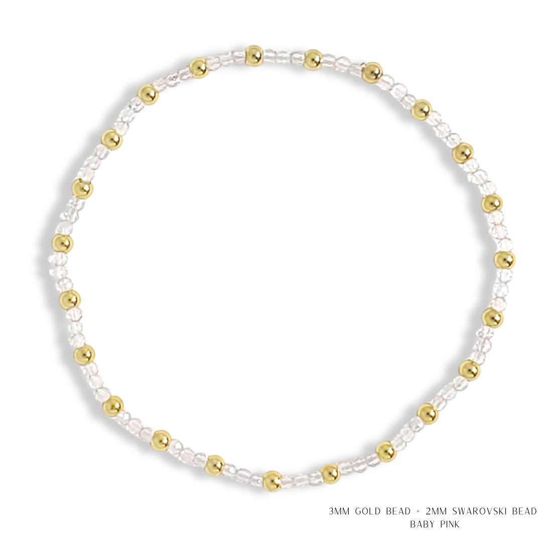 Savvy Bling - Vendita all'ingrosso Bracciale con perline - Bracciale con Perline in Oro e Cristalli Swarovski - Più Colori74