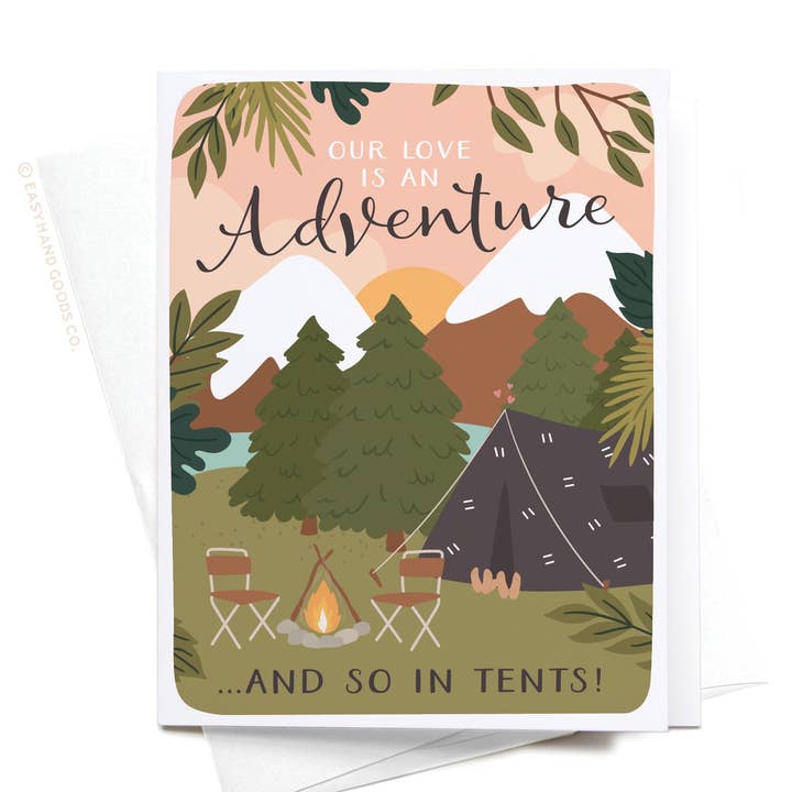 Our Love is an Adventure Greeting Card for wholesale by Easyhand Goods – formerly Onderkast