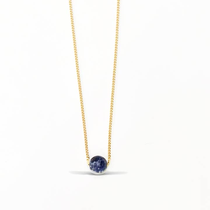 Mini Bluebery Stone Necklace for wholesale by Ginger & VelVet