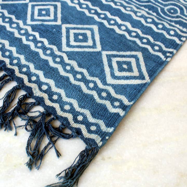 GYPSY STUDIO - Wholesale Vloerkleed - Indiase Dhurrie Hand Block Gedrukte Vloerkleed Handgemaakte Tapijten2