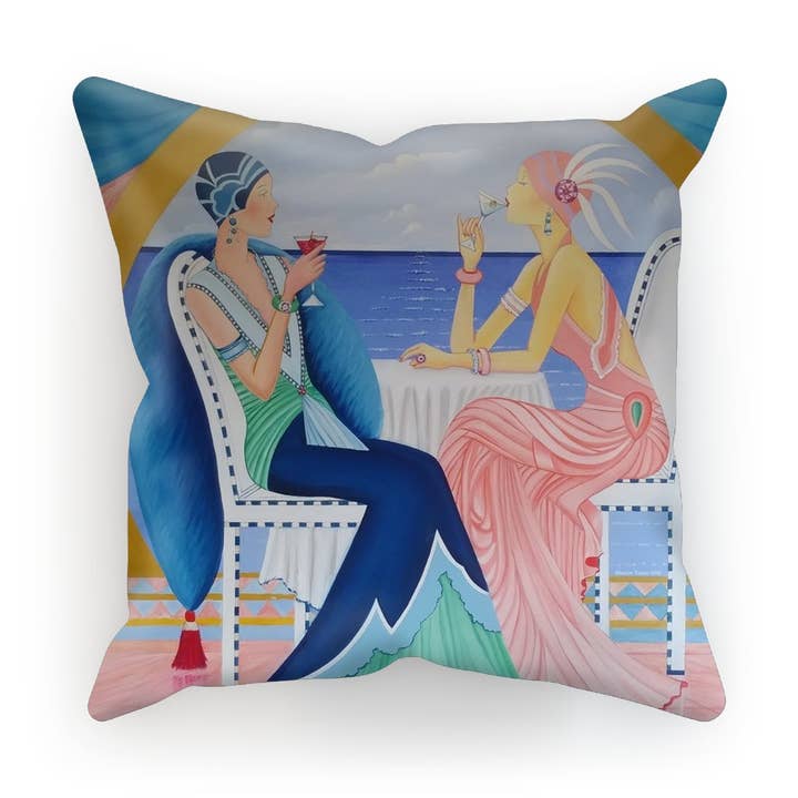 Art Deco Cruising Women Cushion for wholesale by Sharon Tatem Fashion LLC
