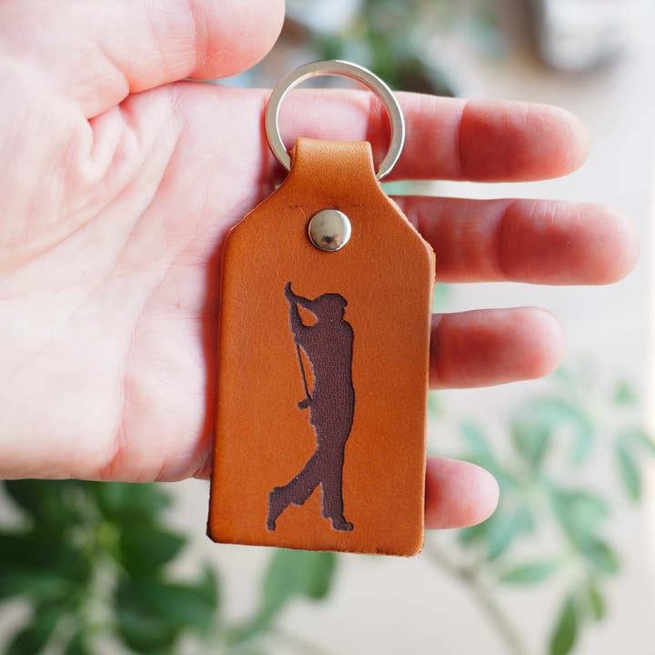 Golfer Leder-Schlüsselanhänger für den Großhandel von Stabo