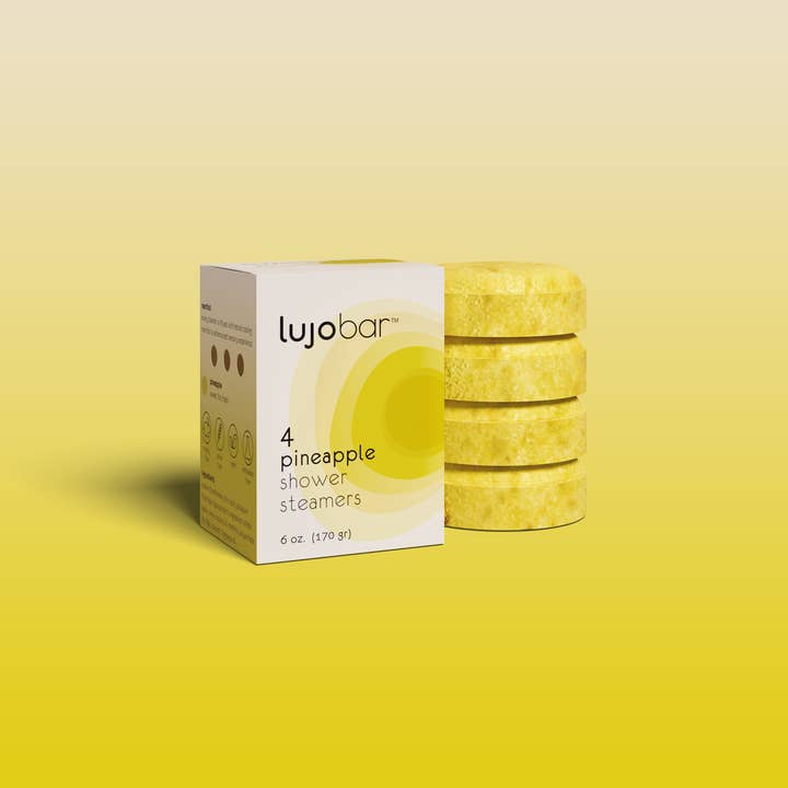 Pineapple Shower Steamers | Vegan, Cruelty Free & Phthalates Free for wholesale by lujo bar