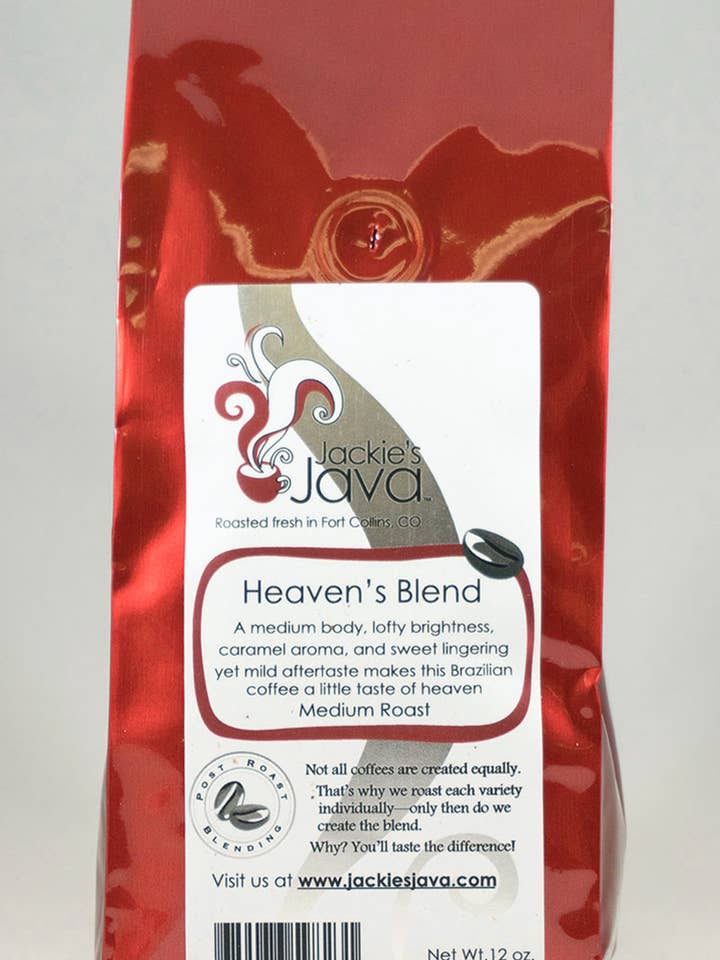 Heaven's Blend Coffee for wholesale by Jackies Java