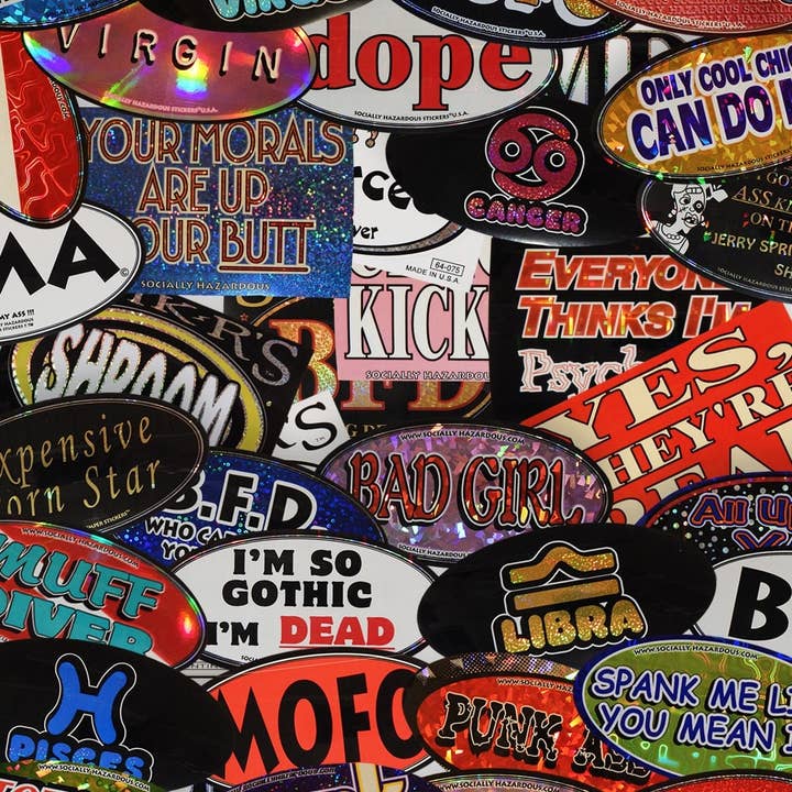 Autocollants vintage « Le pire des années 90 » pour pare-chocs, 6 pouces pour la vente par Hungry Ghost Press