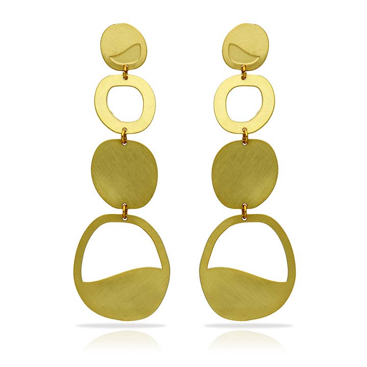 Sueños Galatea Gold Plated Big Earring for wholesale by RAS