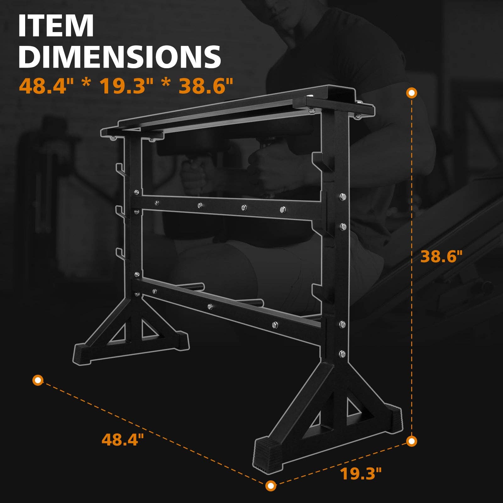 39F Inc. - Wholesale Fitness Equipment - Heavy Duty Dumbbell & Barbell Storage Rack Stand, Black1