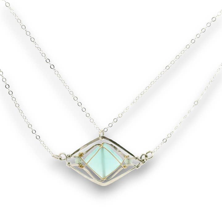 Chalcedony Vortex Necklace 85005N for wholesale by Art by any Means Jewelry