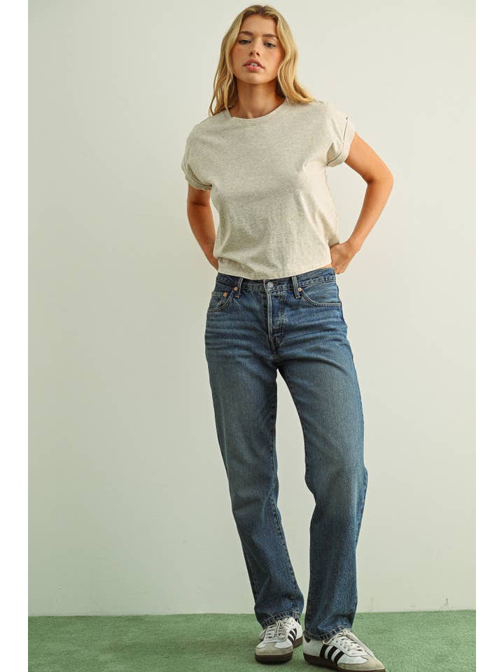 MIOU MUSE - Venta al por mayor Blusa - Mujer - Blusa de manga con puño y cuello redondo32