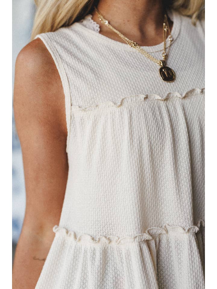 Three Bird Nest - Wholesale Blouse - Women's - Dreamy Tiers Top - Cream