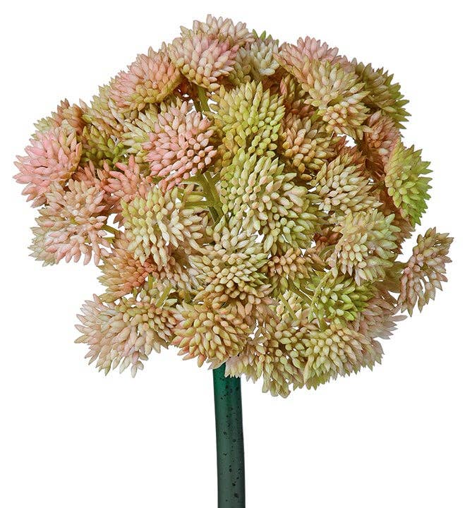Will's Company - Wholesale Artificial Plant - Soft Touch Sedum Cluster (Ball) Stem - 2 color options0