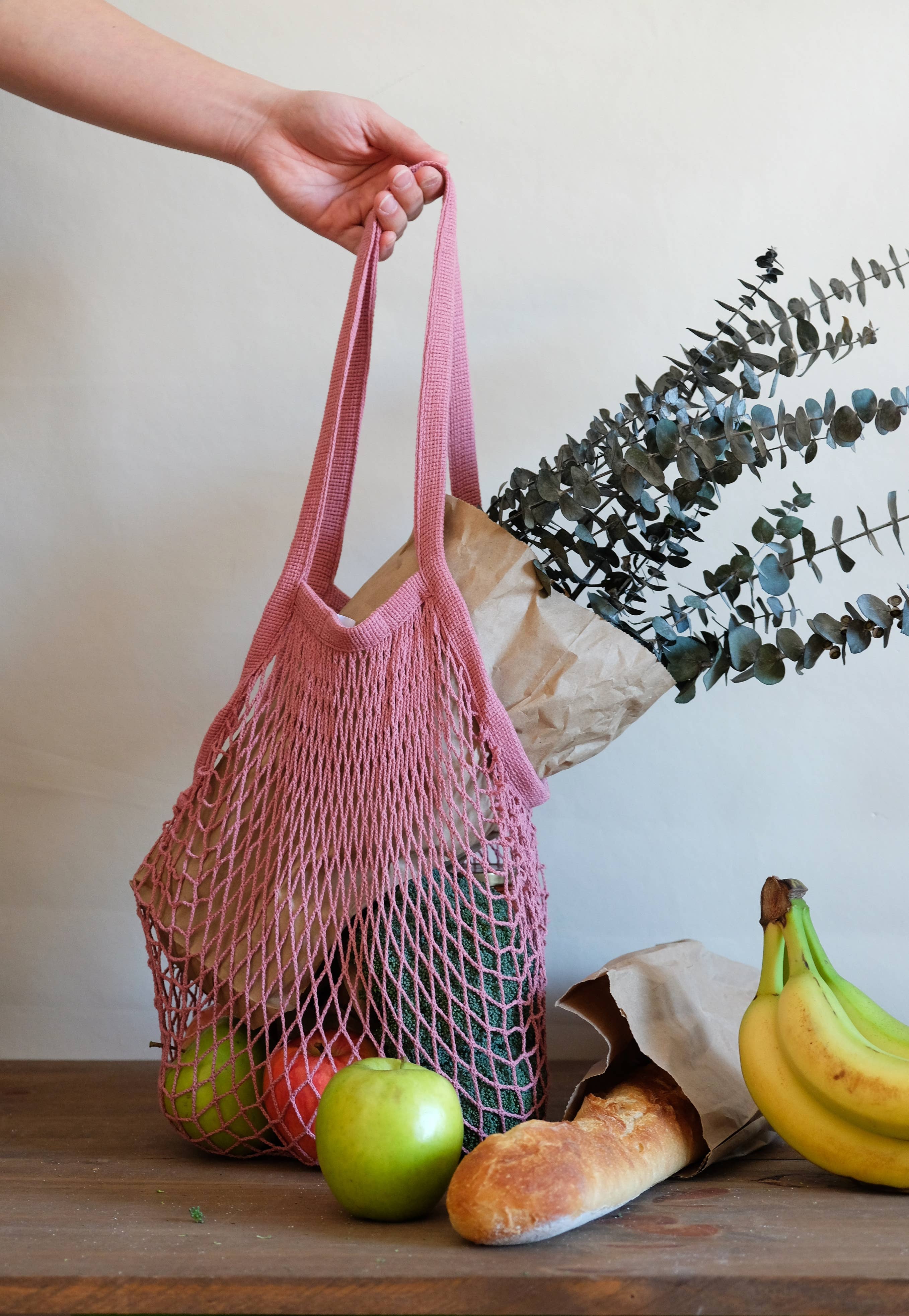 MAISON RATTAN - Wholesale Grocery/Shopping Bag - Soft pastel Market bag, net shopping bag,reusable market bag4