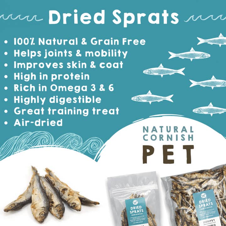 The Pets Larder - Wholesale Pet Treats - Dog - Dried Sprats for Dogs - Natural Dog Treats1