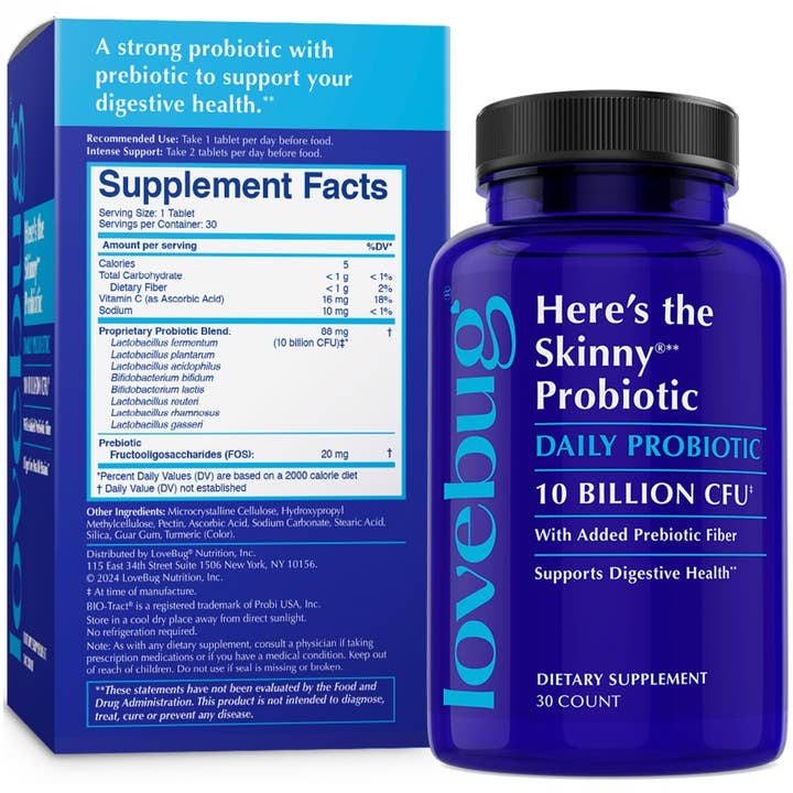 LoveBug Probiotics - Wholesale Oral Supplement/Vitamin - Digestive Health Probiotic - Here's the Skinny