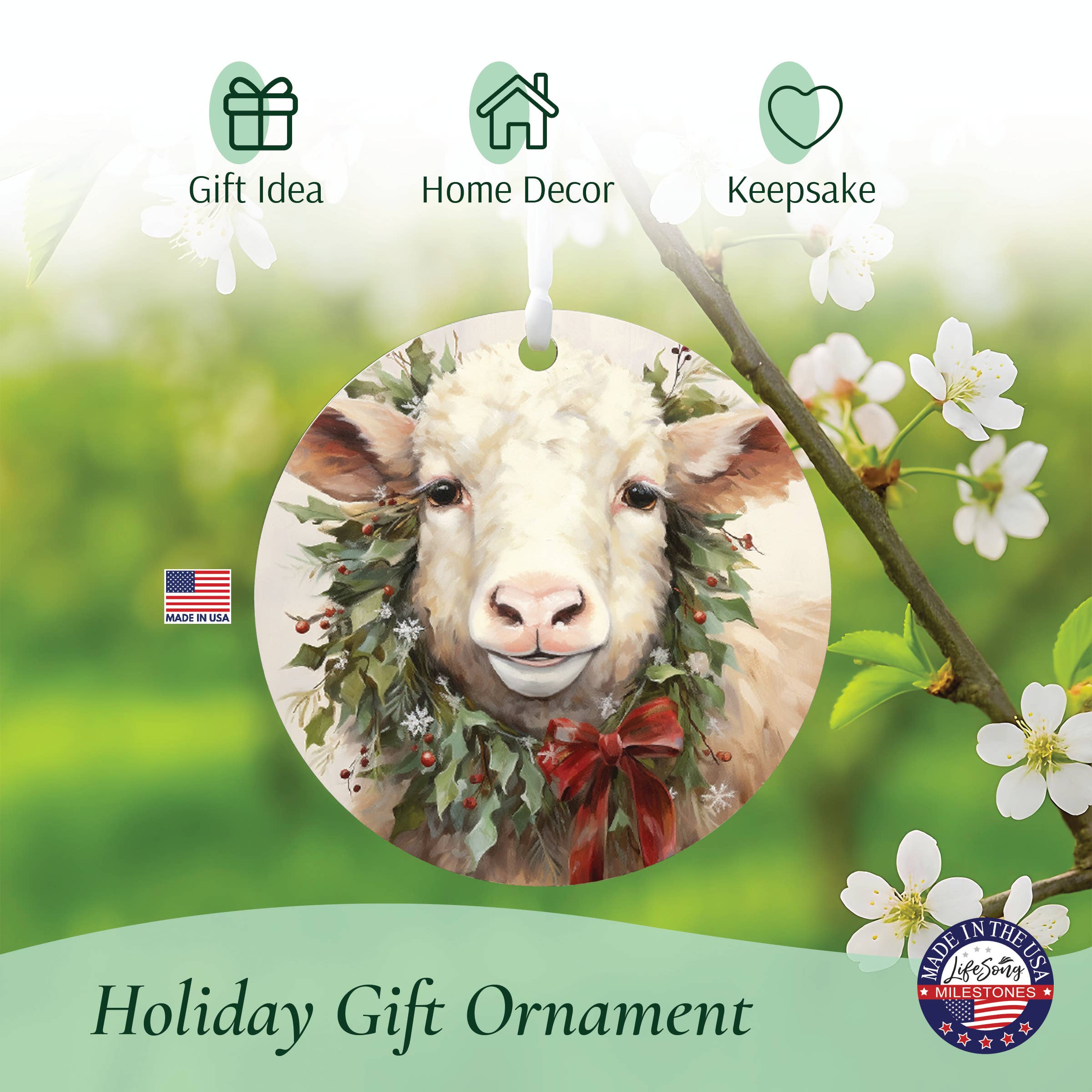 LifeSong Milestones - Wholesale Ornament - Highland Cow Holiday Ornament | Christmas Gift Idea5