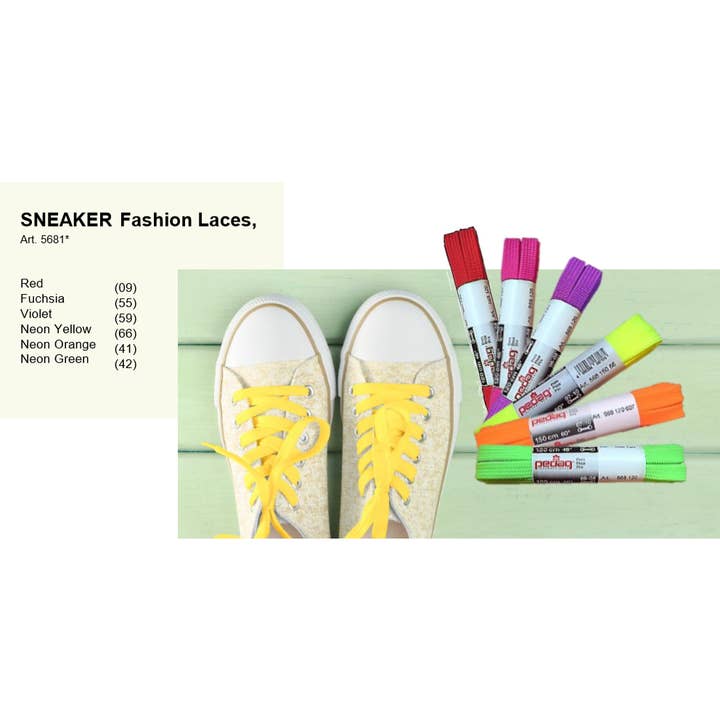 Sneaker Fashion - Flat Laces for wholesale by pedag