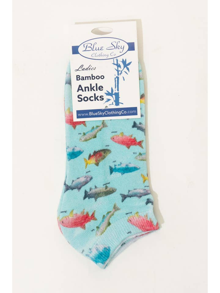 Blue Sky Clothing Co LLC - Wholesale Socks - Women's - Ladies Ankle Bamboo Socks, Assorted Prints3
