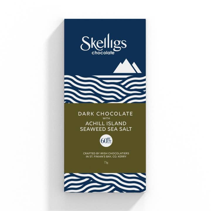 Skelligs Chocolate - Wholesale Chocolate Bar - Achill Island Seaweed Sea Salt Dark Chocolate Bar0