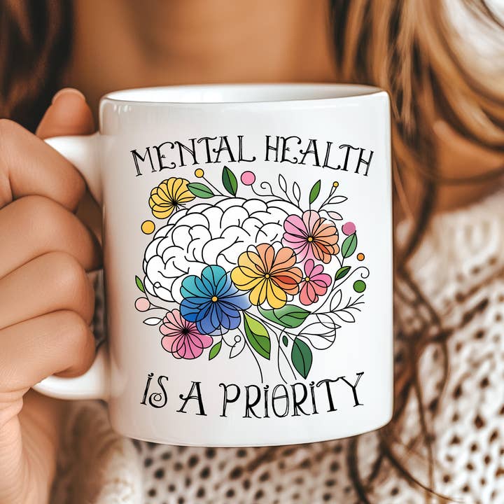 Caneca de Saúde Mental é uma Prioridade por atacado de Hello Gorgeous Mugs