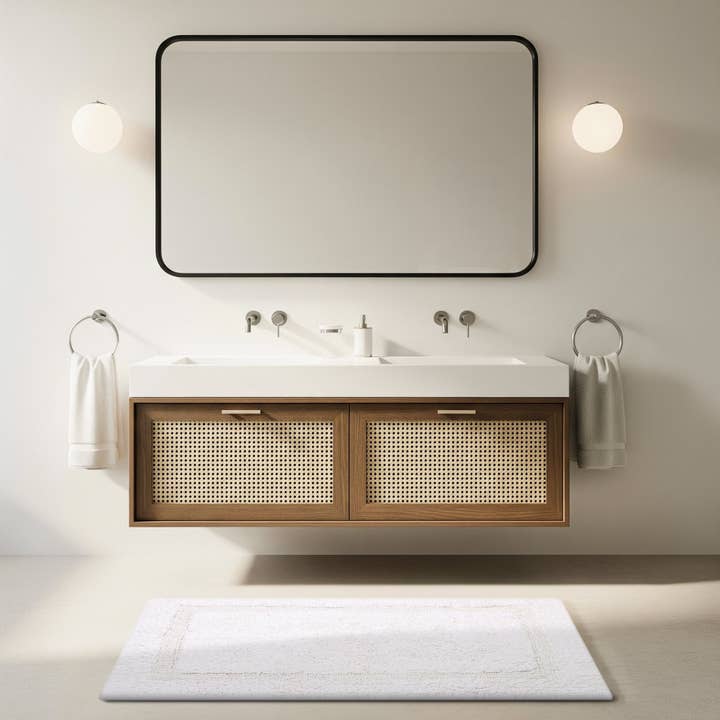 Delara - Vendita all'ingrosso Tappetini da bagno - Tappetino da bagno reversibile in cotone organico – 3000 GSM15