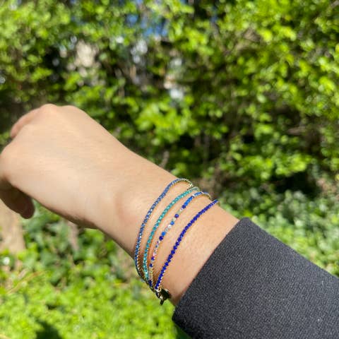 Shiny Diamond Rhinestone Adjustable Steel Bracelet for wholesale by Bijoux 7bis