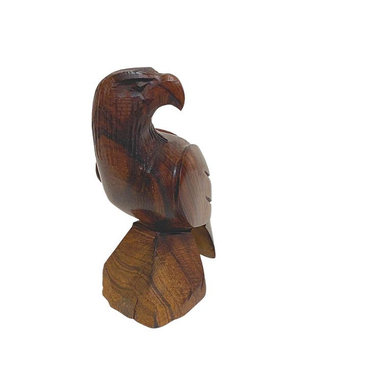 TOBMARC - Wholesale Decorative Figurine - Hand Carved American Eagle, Falcon Bird Of Prey Hawk Wood Carving, Mexico Ironwood Figurine Eagle