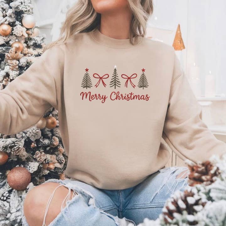 Merry Christmas - Embroidered for wholesale by Stay Rooted Company