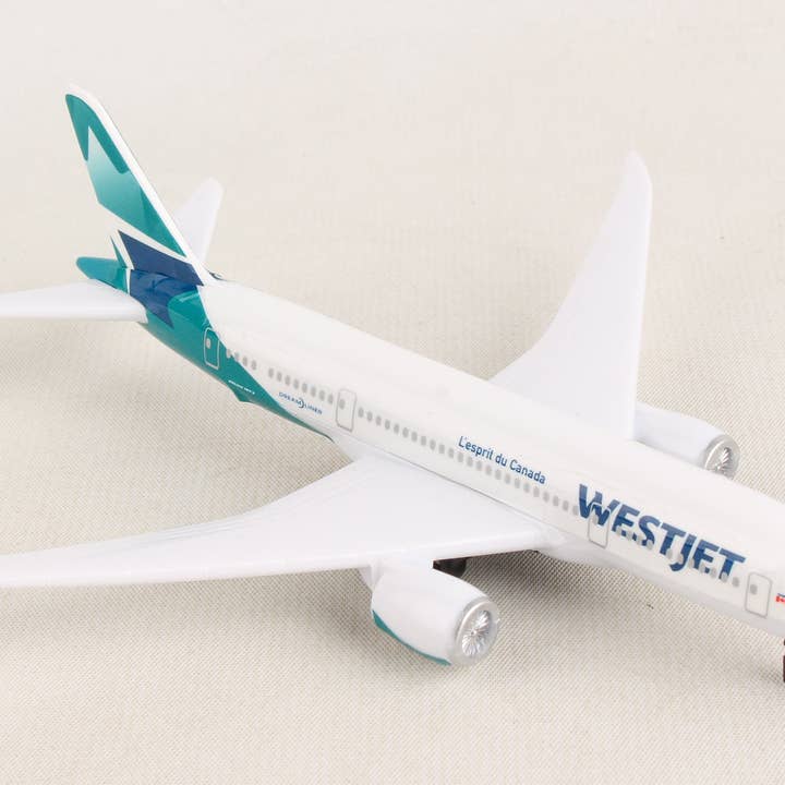 Daron Worldwide Trading - Wholesale Toy Plane - Kids - RT7374-1 Westjet Single Plane by Daron Toys