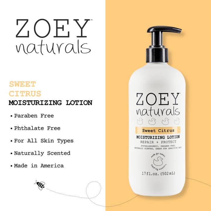 Zoey Naturals - Wholesale Body Cream/Lotion - Baby - Sweet Citrus Moisturizing Lotion - 17oz6