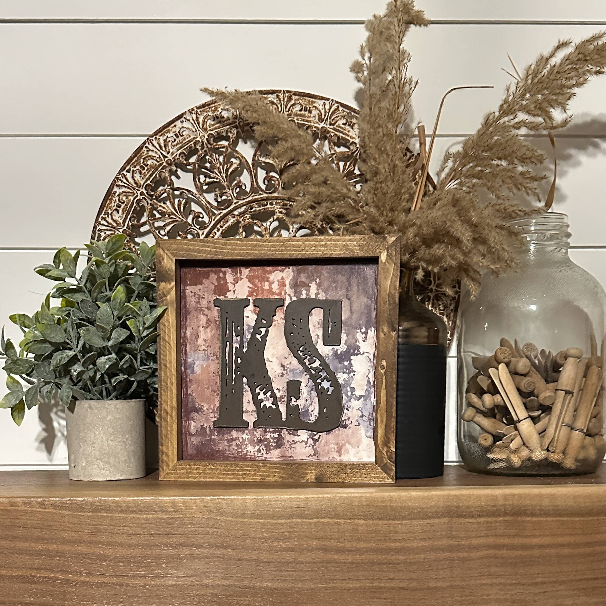 The Broken Board - Wholesale Sign - State sign with laser cut wood overlay10