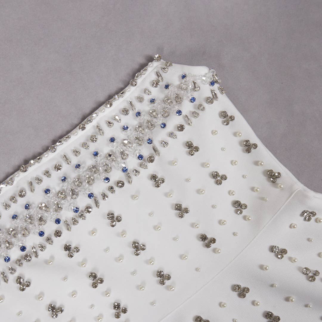 Productseeker - Venta al por mayor Vestido - Mujer - Vestido bandage elegante y chic con tirantes DR596 y adornos de pedrería5