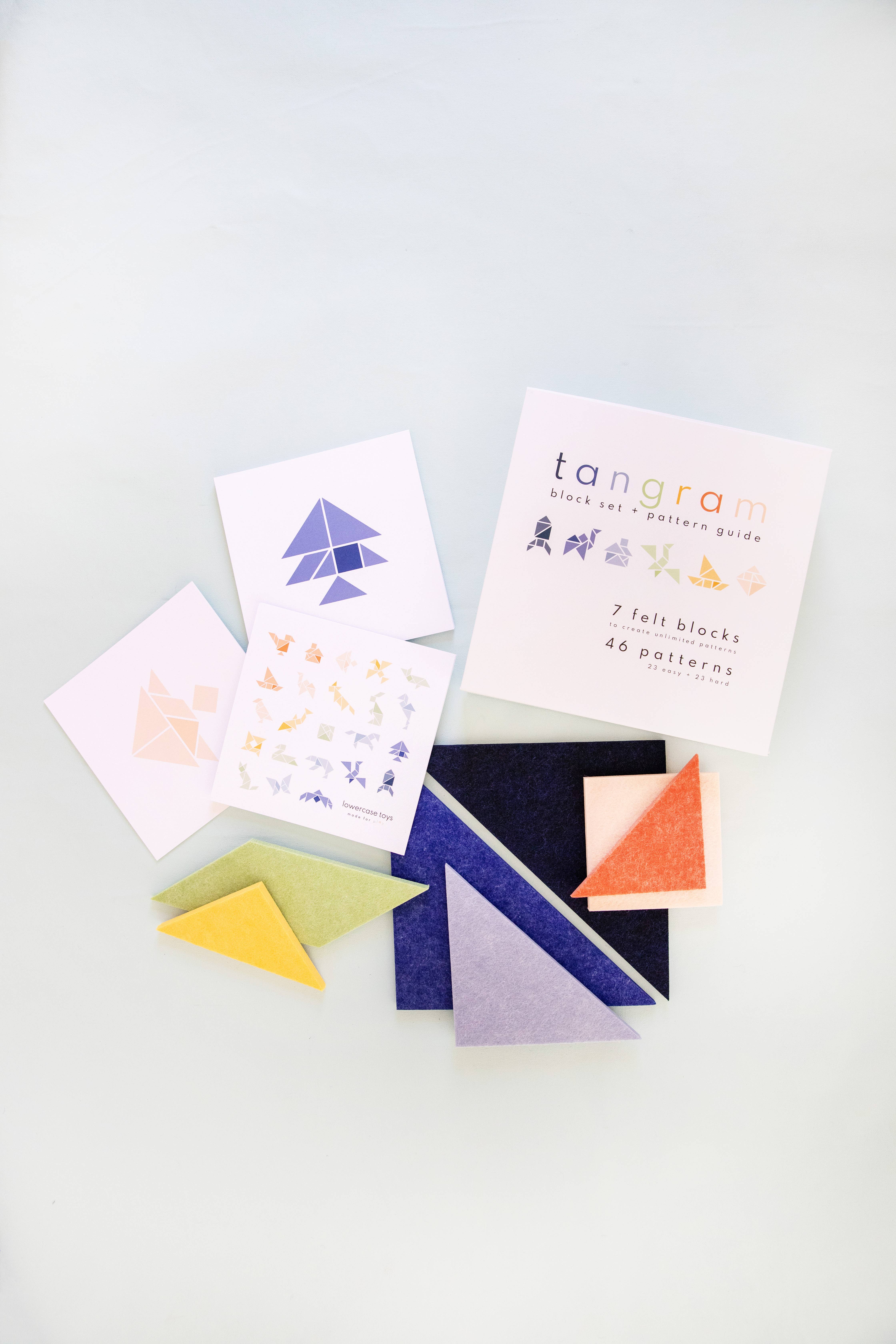 Lowercase Toys - Vente Cubes de jeu – enfant et bébé - Ensemble de blocs Tangram5