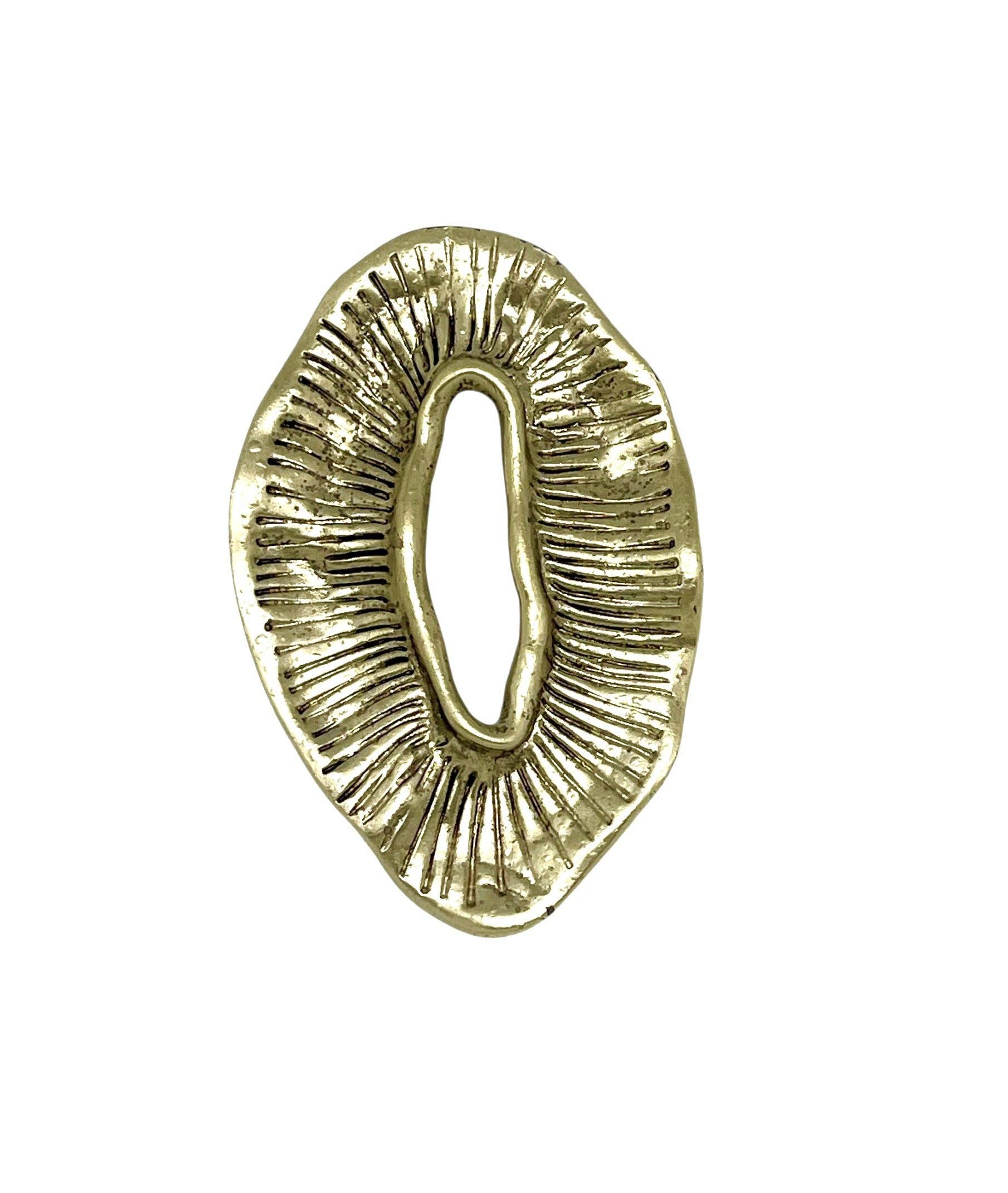 Gloria Mago - Wholesale Brooch - XXL Gold-Plated Eclipse Brooch. Exclusive design by Gloria Mago