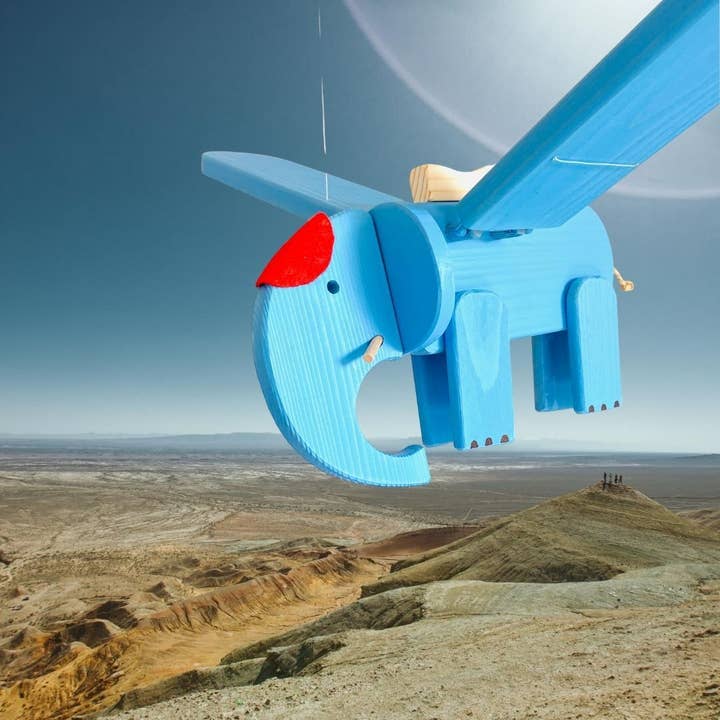 Mrozci - Wholesale Baby Mobile - Pink Elephant Flying Wooden Mobile - Baby Girl Nursery Decor10