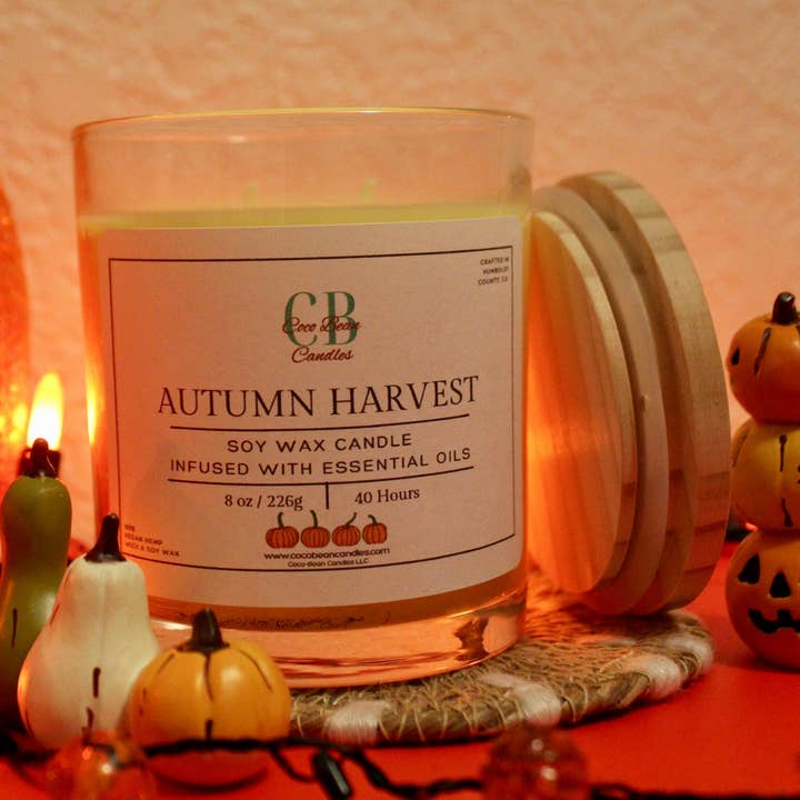 Bougie soja Moisson Automne pour la vente par Coco Bean Candles