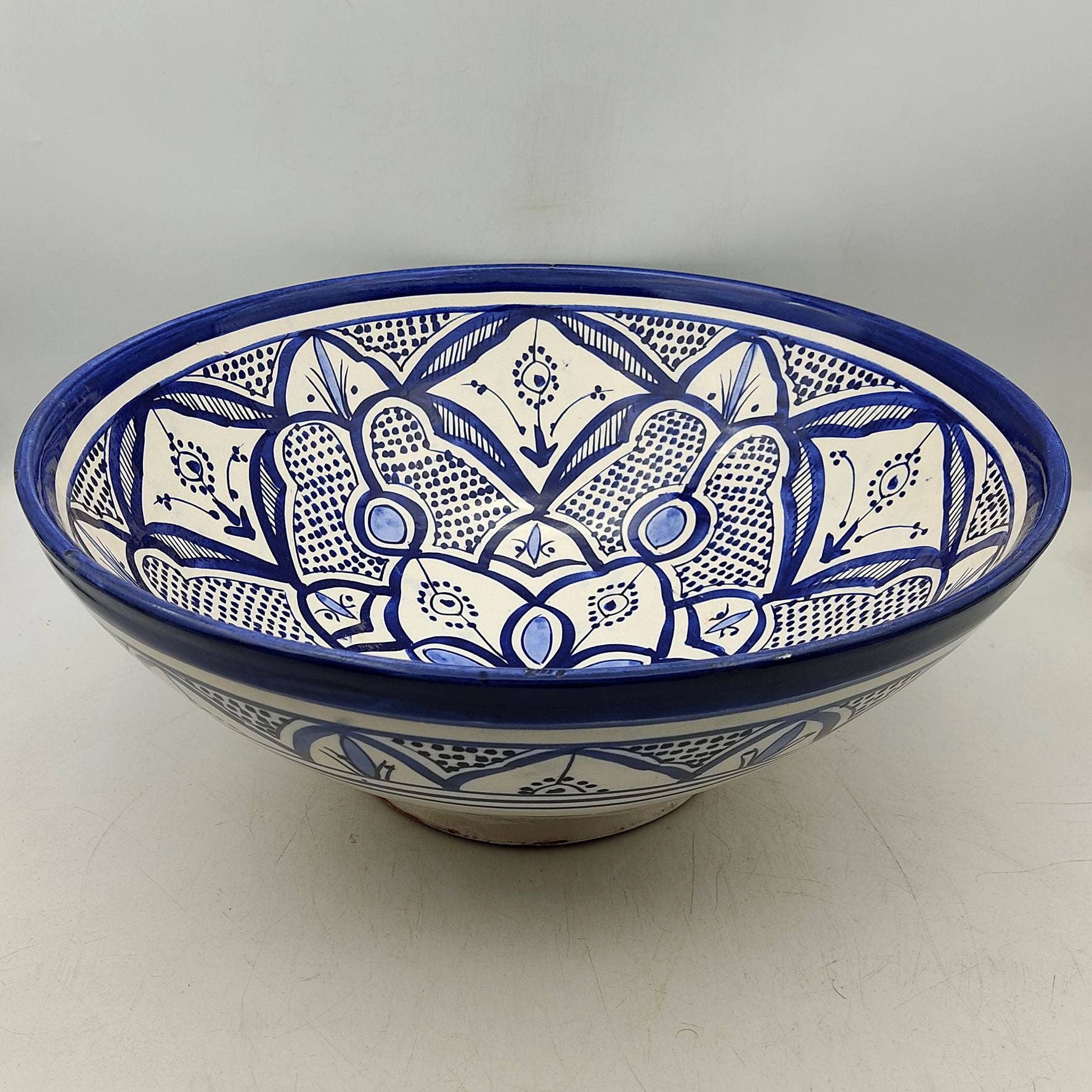 Etnico Arredo - Wholesale Decoratief bord/schotel/kom - Marokkaans Marokkaans keramisch terracotta-sausbord met etnische saus, kom diam. 36 cm 10022211000