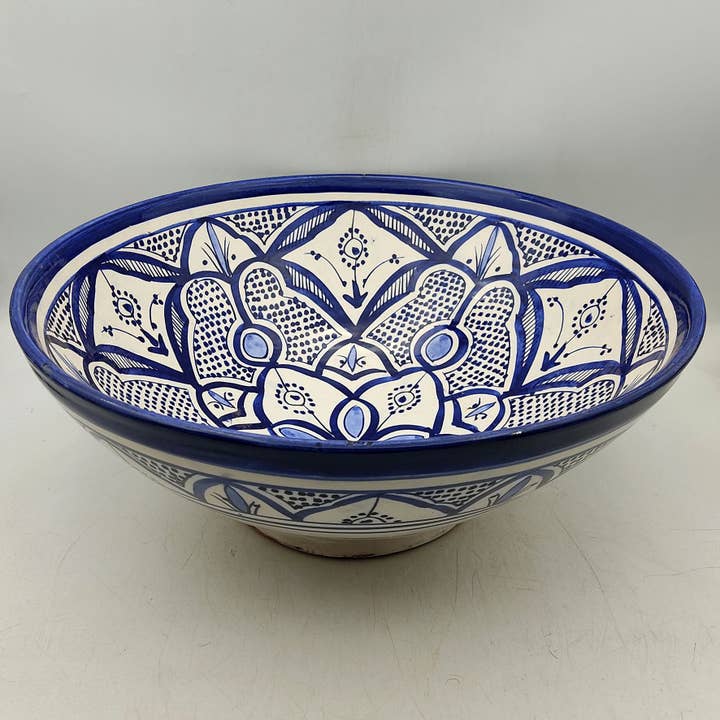 Etnico Arredo - Wholesale Decoratief bord/schotel/kom - Marokkaans Marokkaans keramisch terracotta-sausbord met etnische saus, kom diam. 36 cm 1002221100