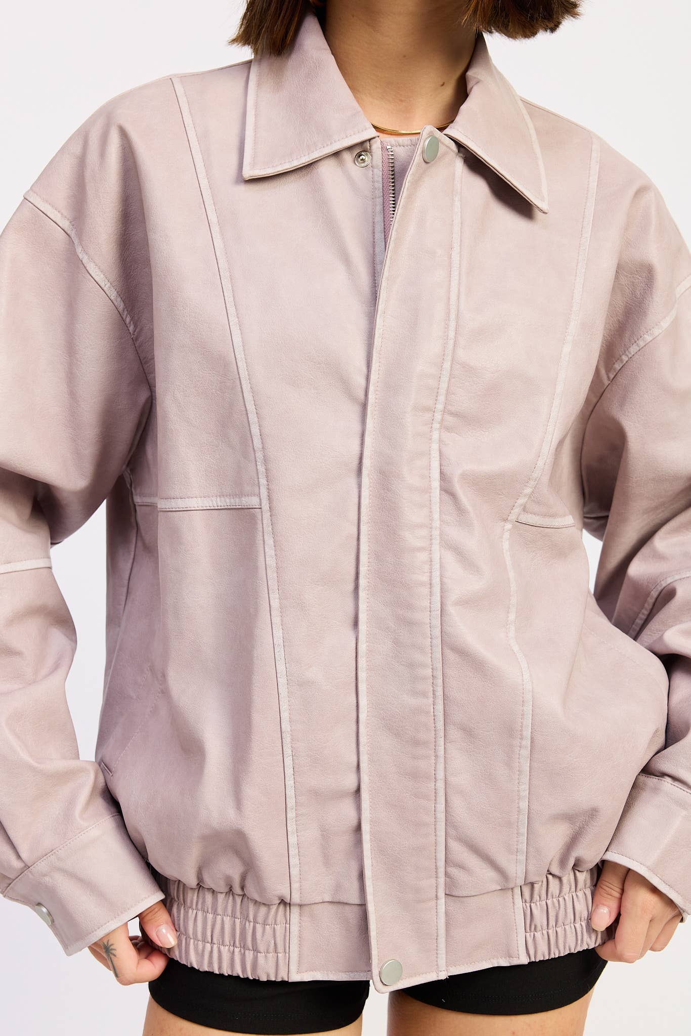 Emory Park - Vente Bombers – femme - Veste bomber oversize vintage en PU10