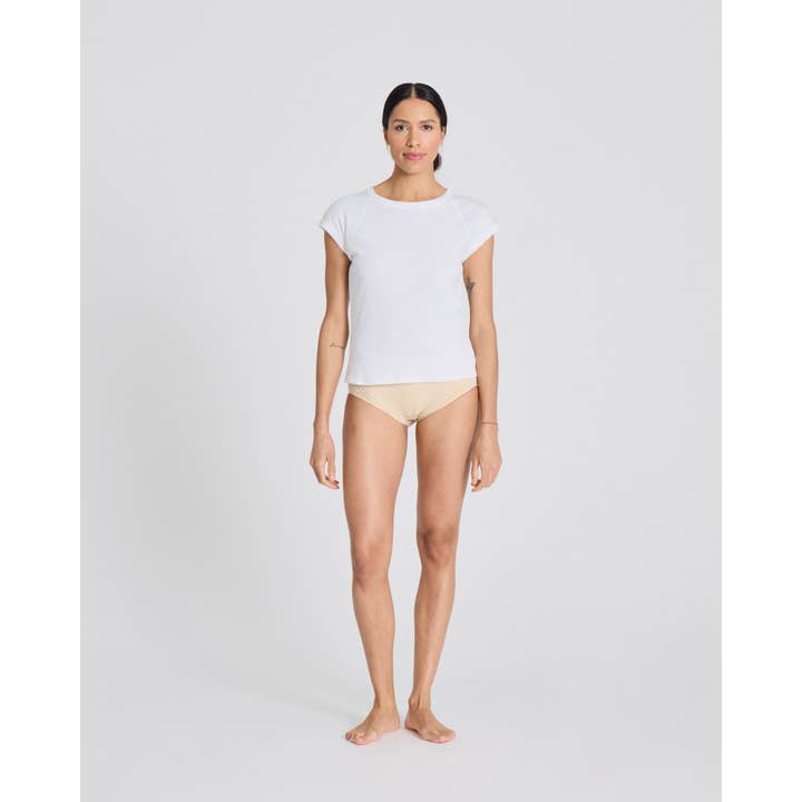 Malou S/S Cotton 1x1 Rib Tee GOTS - White and other Purchase Wholesale raglan t shirts. Free Returns & Net 60 Terms on Faire trending on Faire.