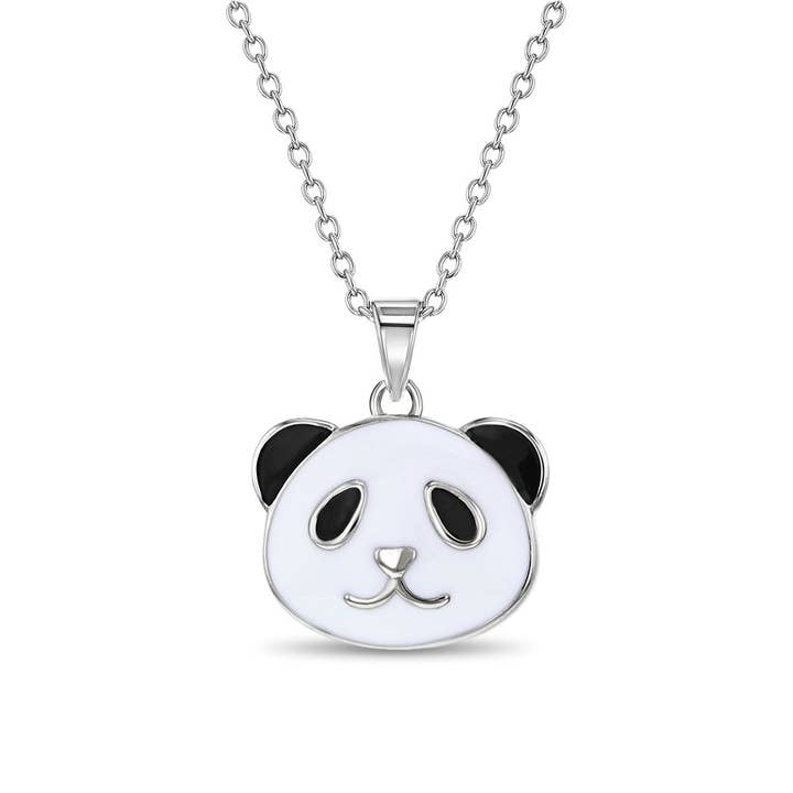 In Season Jewelry - Wholesale Kids Necklace - Kids - Cute Panda Kids / Children / Girl Necklace - Sterling Silver