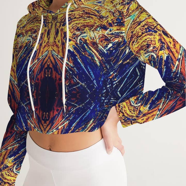 Baroque Palace Women's Cropped Hoodie for wholesale by Fridge Art Boutique