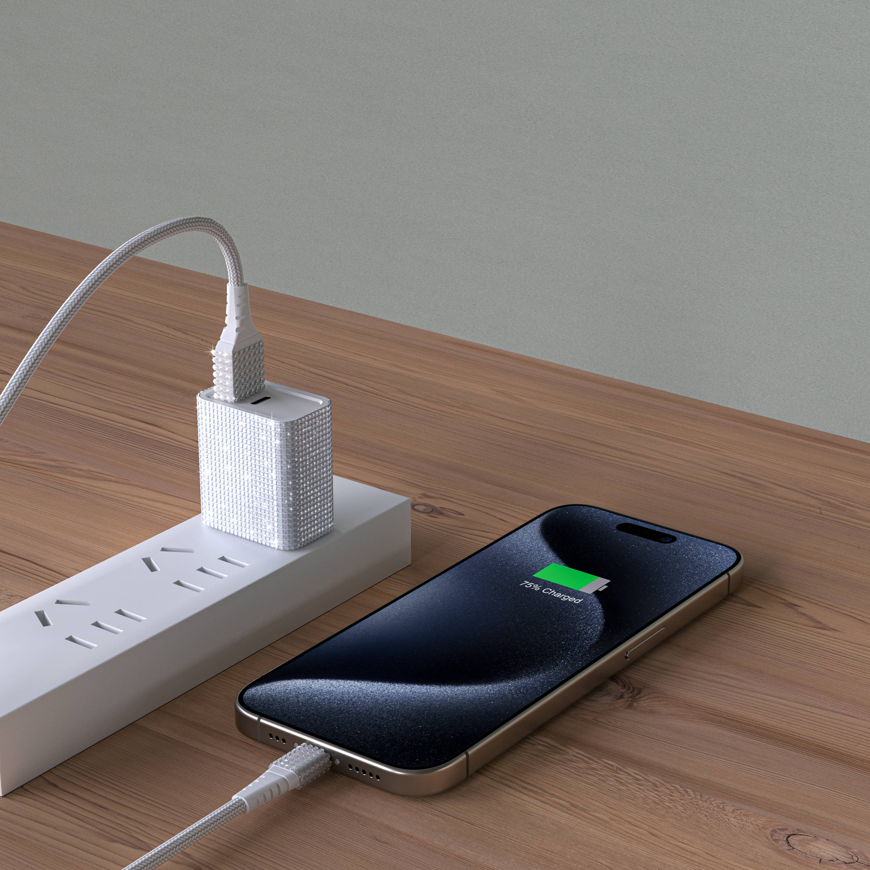 LAX Gadgets - Wholesale Portable Charger - Bling Wall Charger With Ip/Android- Multi-Color Retail Pack9