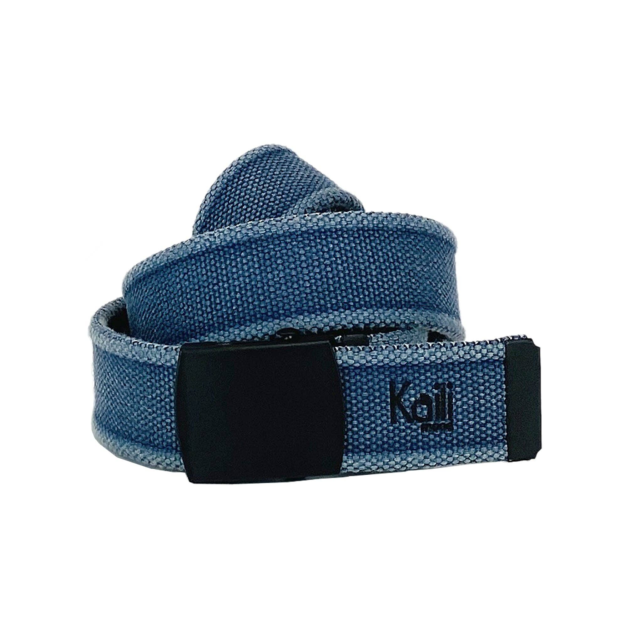 Kaili mood / RENATO BORZATTA - Italy since 1978 - - Wholesale Belt - Women's - K4010DB | Stone Washed Canvas Belt Col. Blue with Matte Black Buckle. Dimensions: cm 125 x 4 x 0.5 One Size - Adjustable. Packaging: Rigid Gift Box base/lid