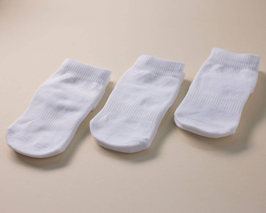 squid socks – Engroshandel Strømper - Børn og baby – Cleary - Hvid skridsikker silikonegreb til baby, børns ankelstrømper6