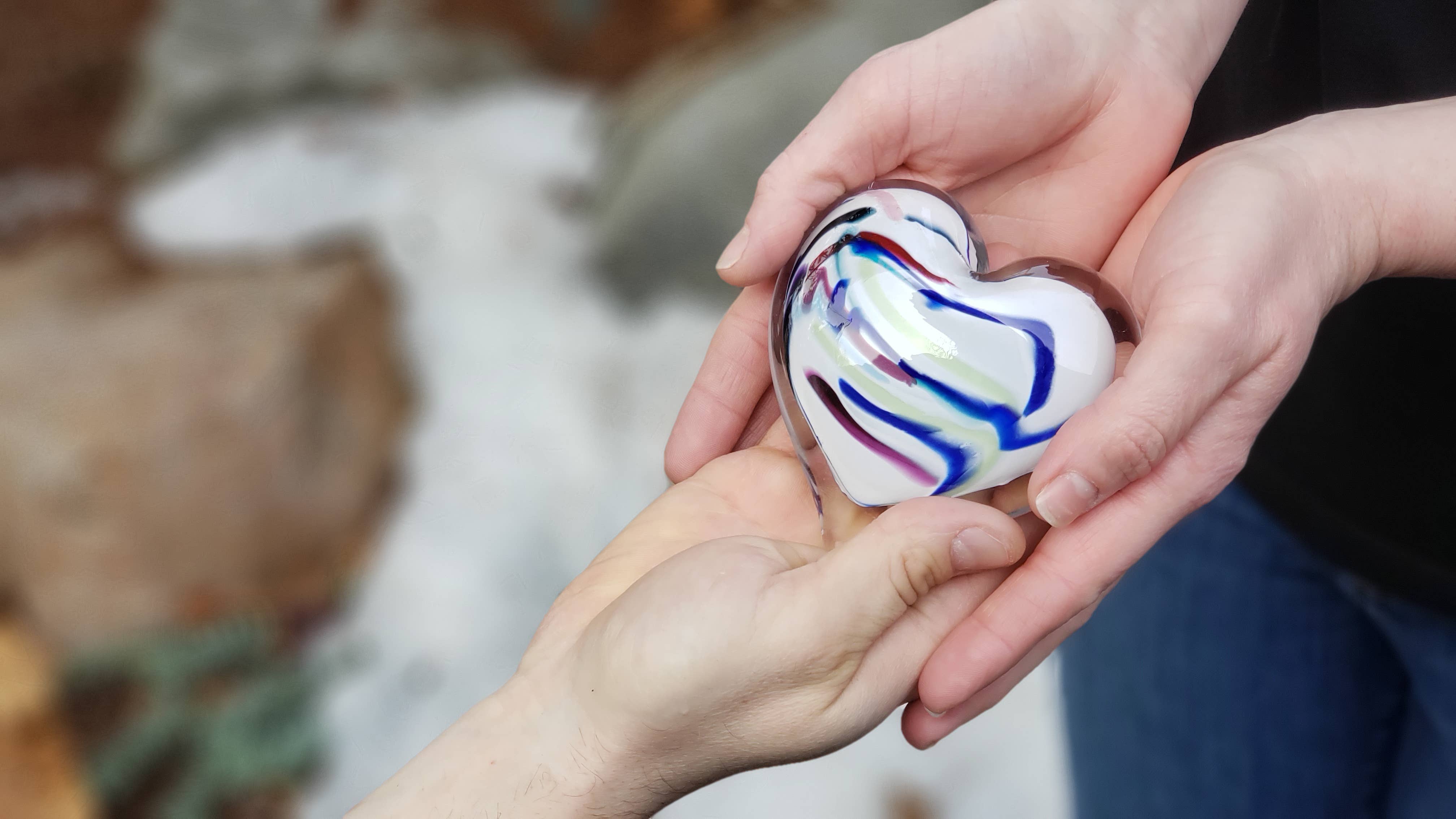 epiphany studios - Wholesale Paper Weight - Heart Paperweight - Kaleidoscope4